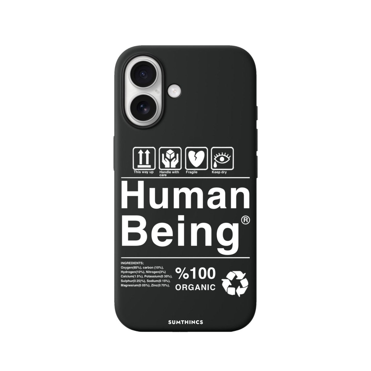 iPhone Human Being Premium Telefon Kılıfı Siyah - Sumthincs