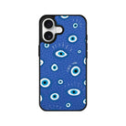 iPhone I See You Leather Deri Telefon Kılıfı Mavi - Sumthincs