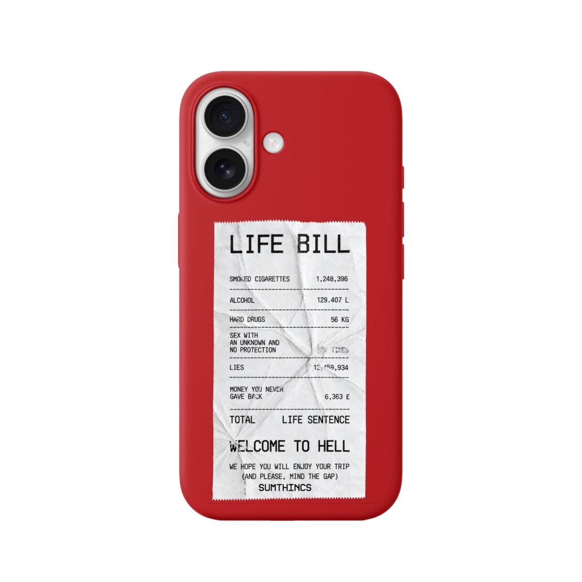 iPhone Life Bill Premium Telefon Kılıfı Kırmızı - Sumthincs