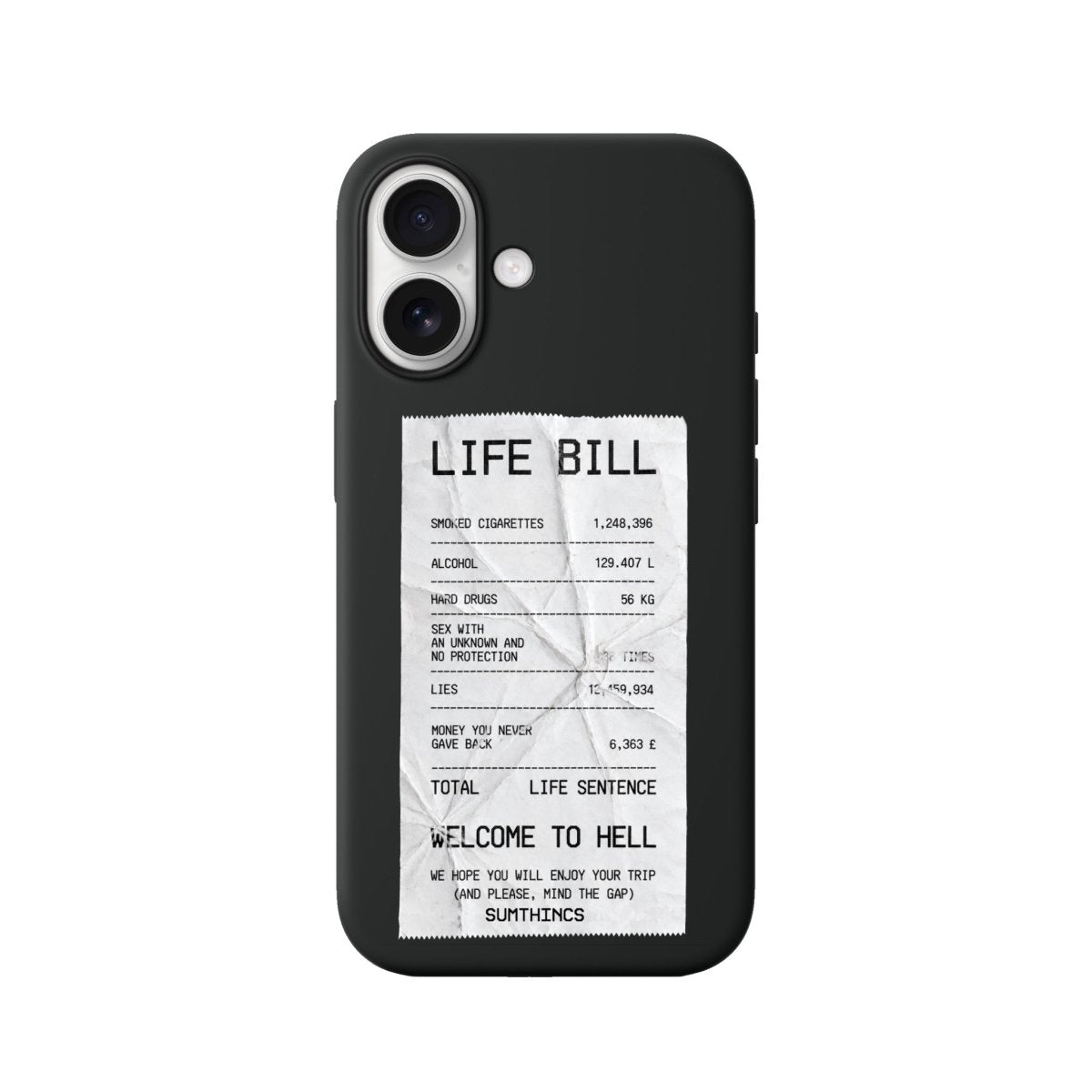iPhone Life Bill Premium Telefon Kılıfı Siyah - Sumthincs