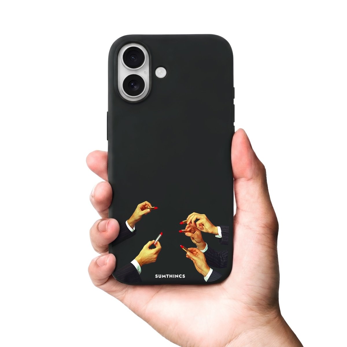 iPhone Lipstick Premium Telefon Kılıfı Bordo - Sumthincs