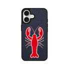 iPhone Lobster Leather Deri Telefon Kılıfı Pasifik Mavi - Sumthincs
