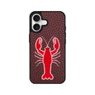 iPhone Lobster Leather Deri Telefon Kılıfı Bordo - Sumthincs