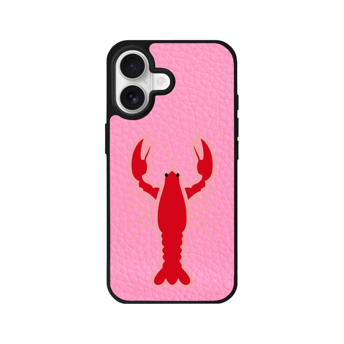 iPhone Lobster Leather Deri Telefon Kılıfı Pembe - Sumthincs