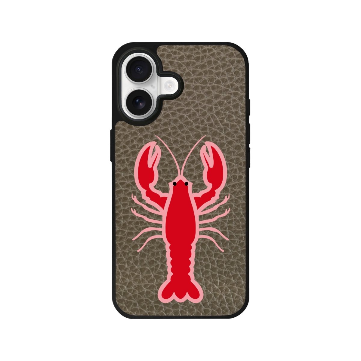 iPhone Lobster Leather Deri Telefon Kılıfı Haki - Sumthincs