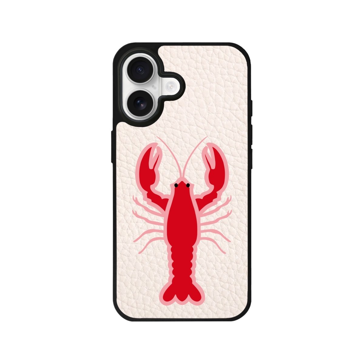 iPhone Lobster Leather Deri Telefon Kılıfı Bej - Sumthincs