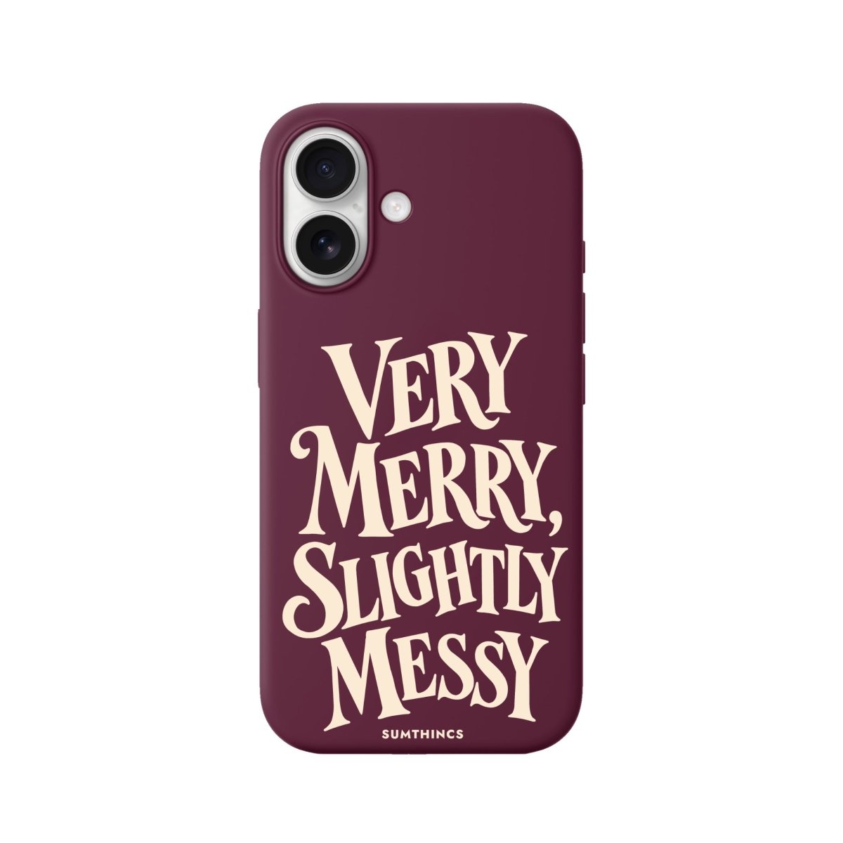 iPhone Messy Premium Telefon Kılıfı Bordo - Sumthincs