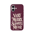 iPhone Messy Premium Telefon Kılıfı Bordo - Sumthincs