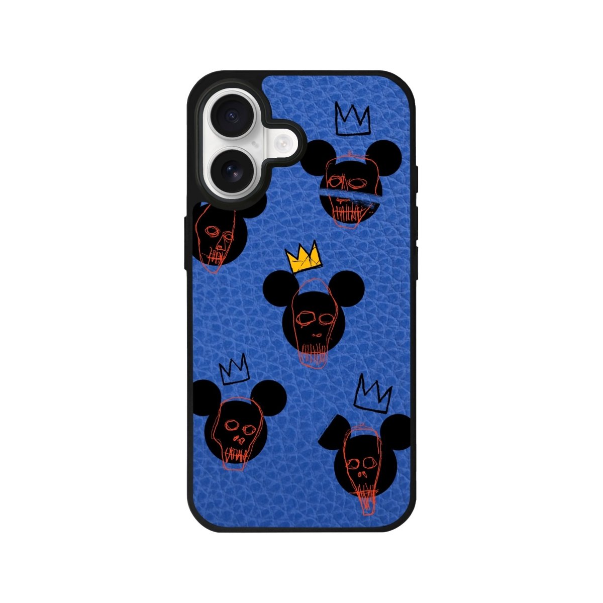 iPhone Mickeys Midnight Leather Deri Telefon Kılıfı Mavi - Sumthincs