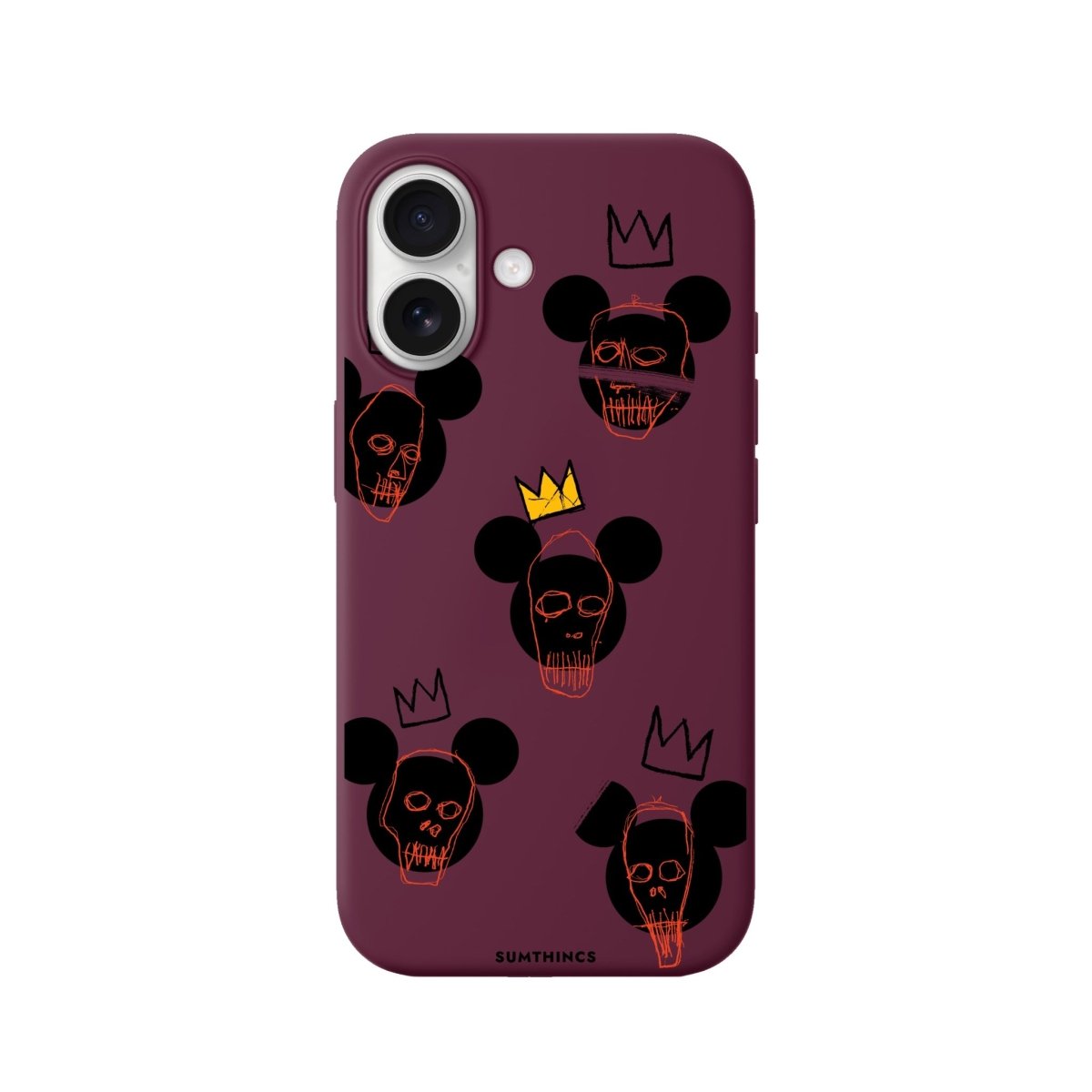 iPhone Mickeys Midnight Premium Telefon Kılıfı Bordo - Sumthincs