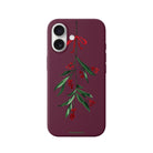iPhone Mistletoe Premium Telefon Kılıfı Bordo - Sumthincs