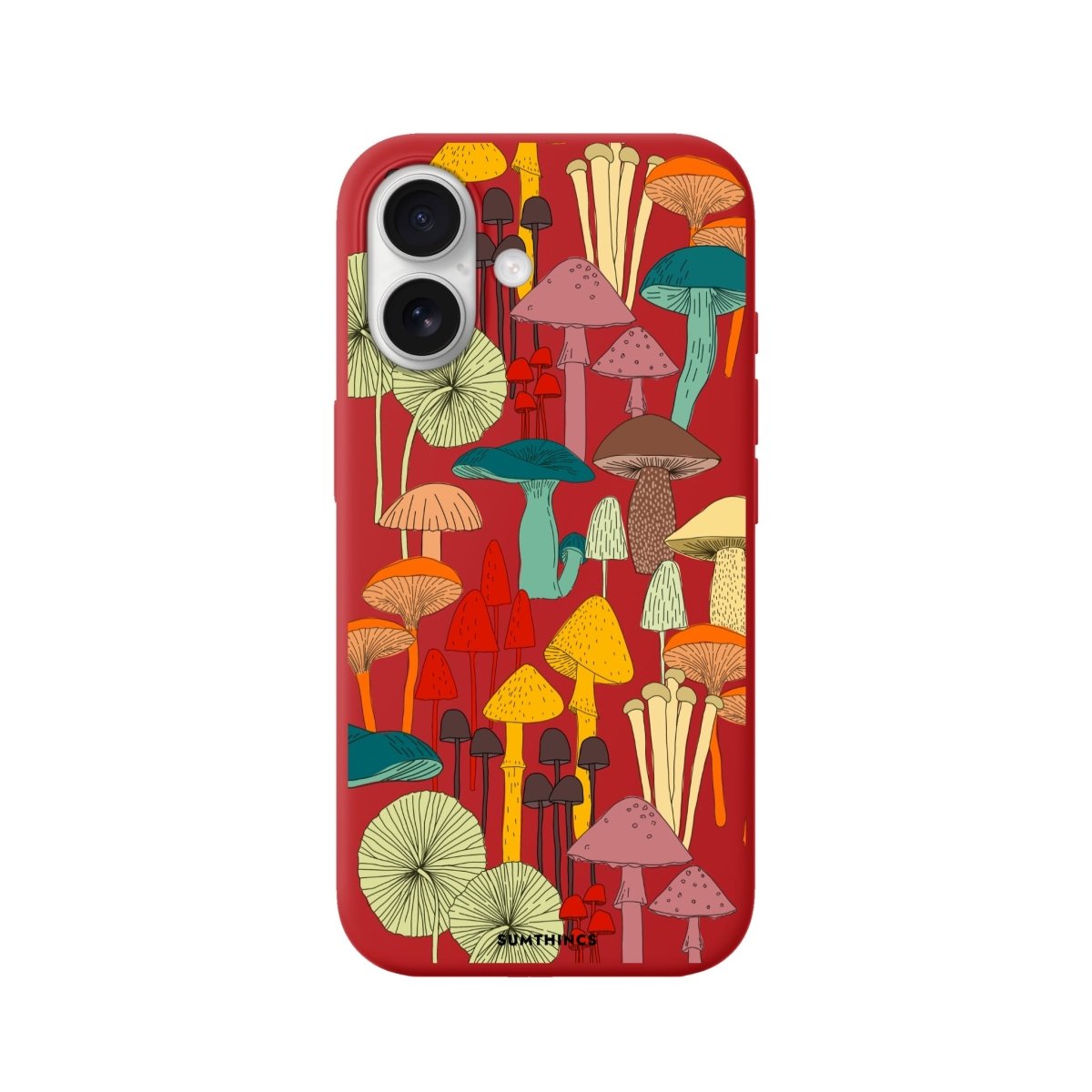 iPhone Mushrooms Premium Telefon Kılıfı Kırmızı - Sumthincs