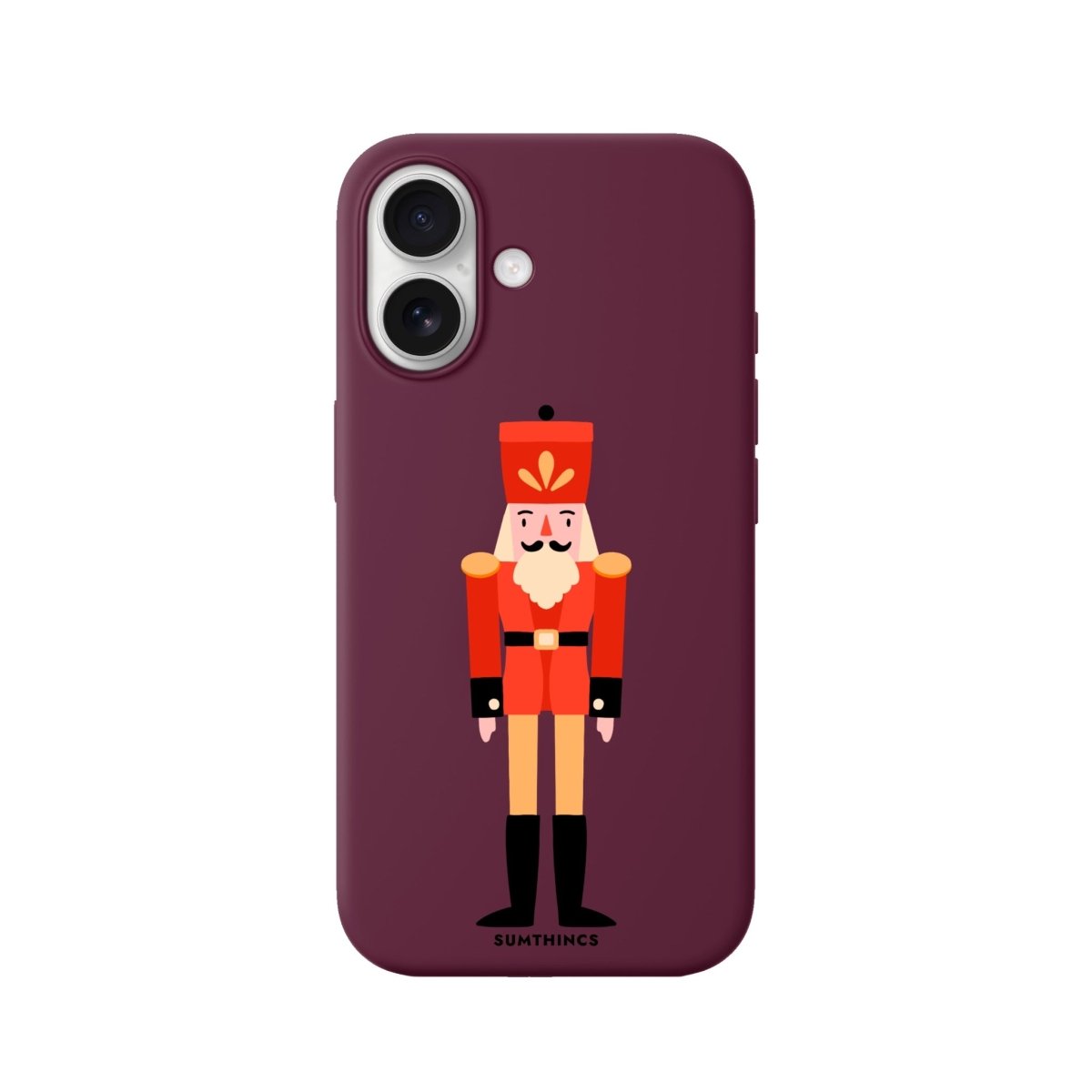 iPhone Nutcracker Premium Telefon Kılıfı Bordo - Sumthincs