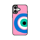 iPhone Ocean Eye Leather Deri Telefon Kılıfı Pembe - Sumthincs
