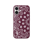 iPhone Paisley Premium Telefon Kılıfı Bordo - Sumthincs