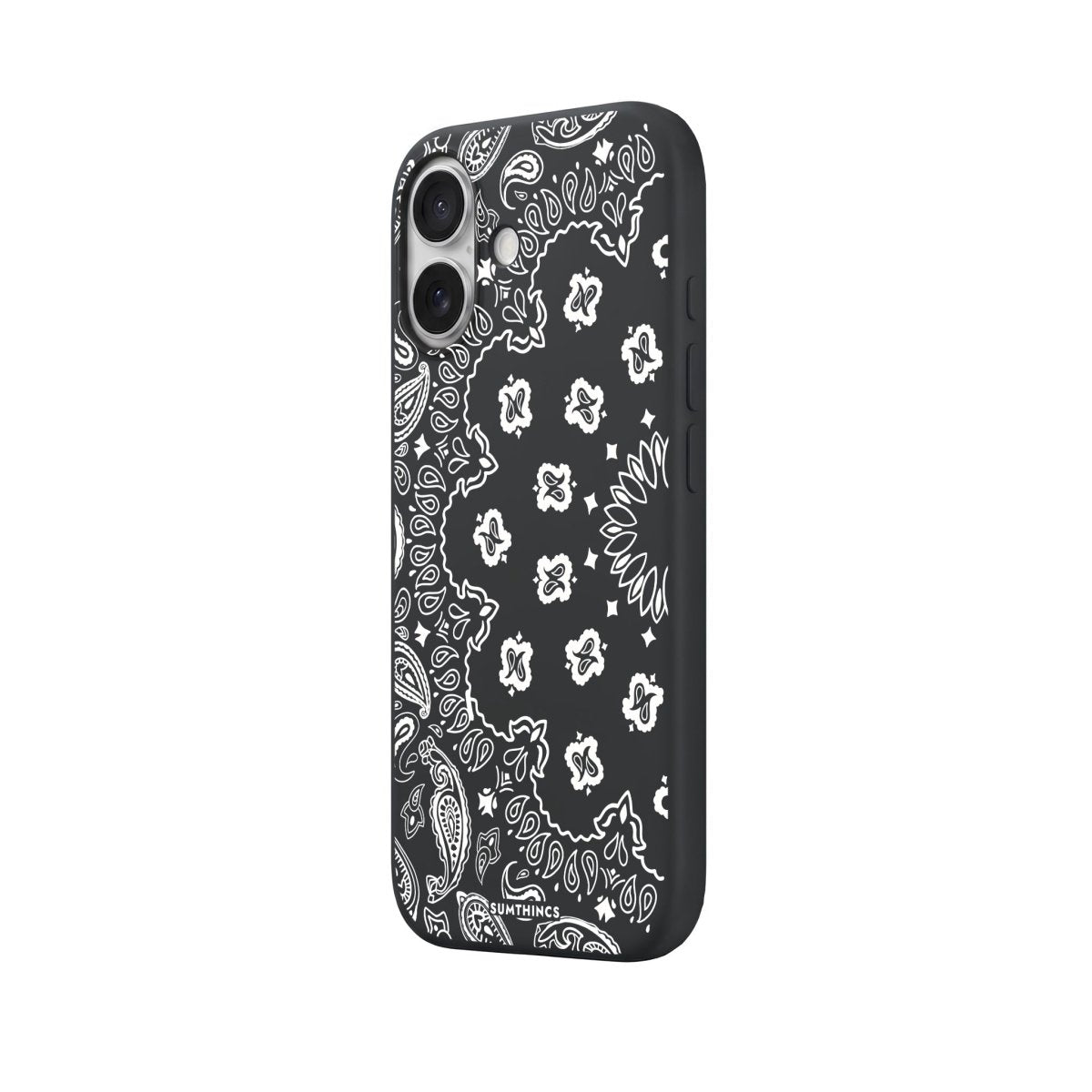 iPhone Paisley Premium Telefon Kılıfı Gri - Sumthincs