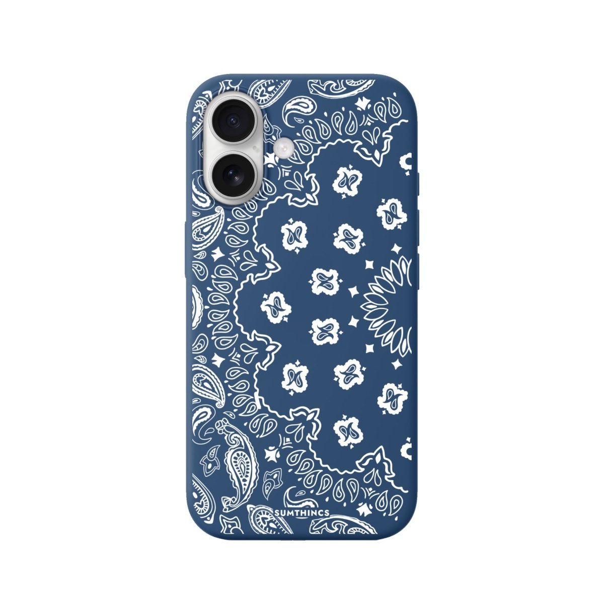 iPhone Paisley Premium Telefon Kılıfı Pasifik Mavi - Sumthincs