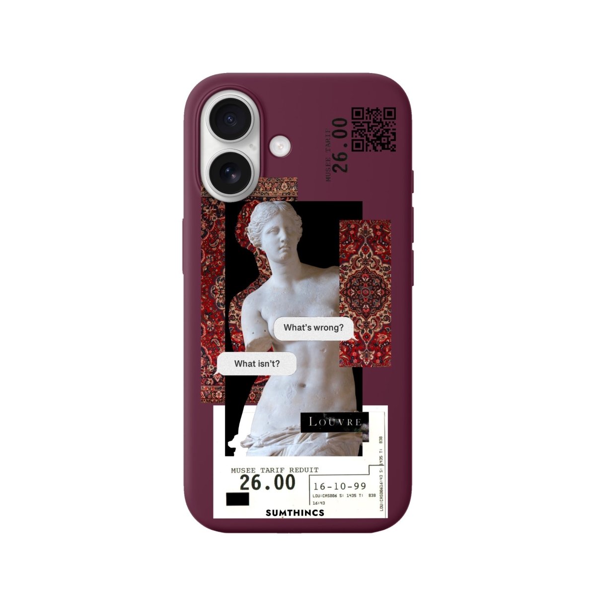 iPhone PixelVenus Premium Telefon Kılıfı Bordo - Sumthincs