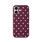 iPhone Polka Dots Premium Telefon Kılıfı Bordo - Sumthincs