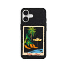 iPhone Postcard Leather Deri Telefon Kılıfı Siyah - Sumthincs