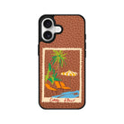 iPhone Postcard Leather Deri Telefon Kılıfı Kahverengi - Sumthincs