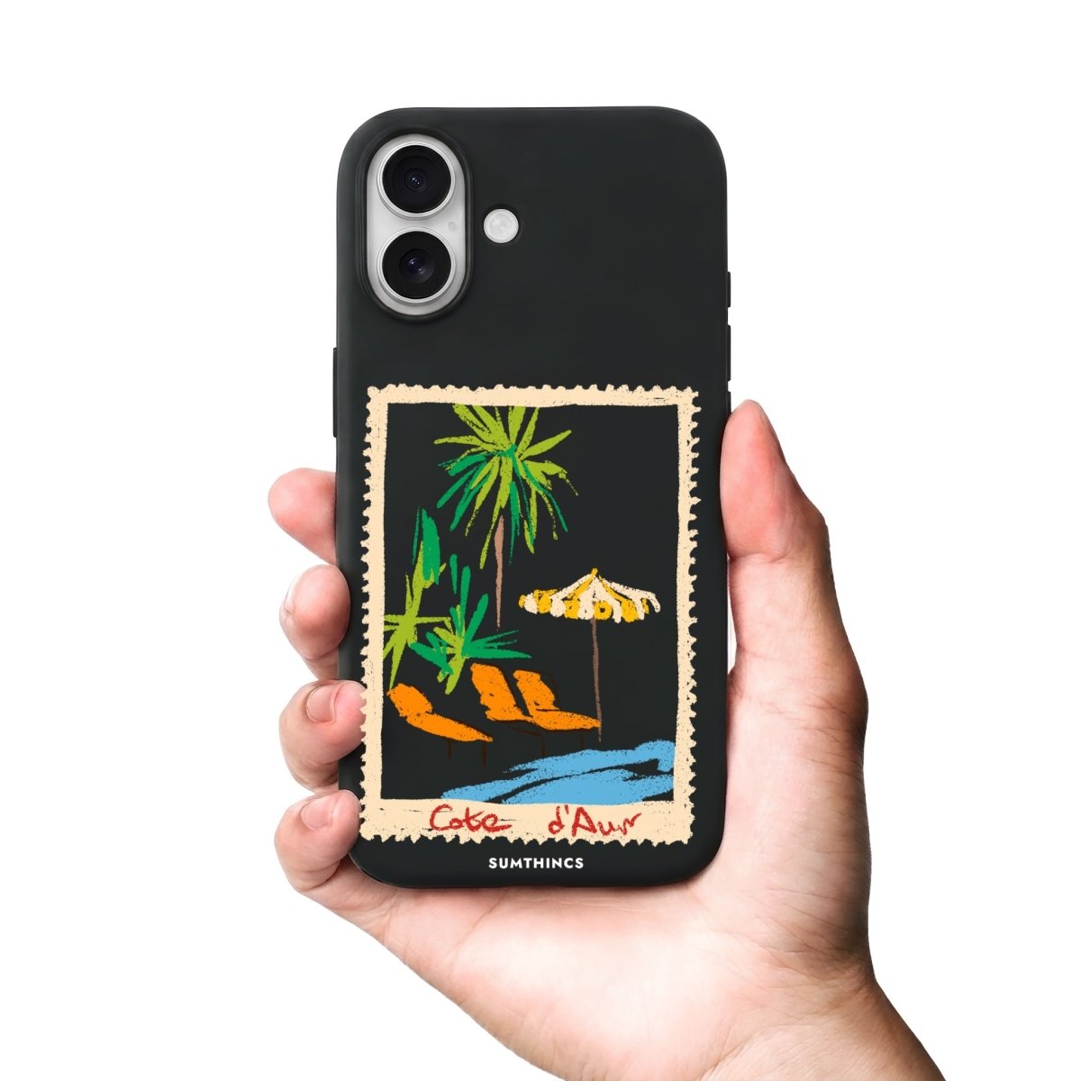 iPhone Postcard Premium Telefon Kılıfı Bordo - Sumthincs
