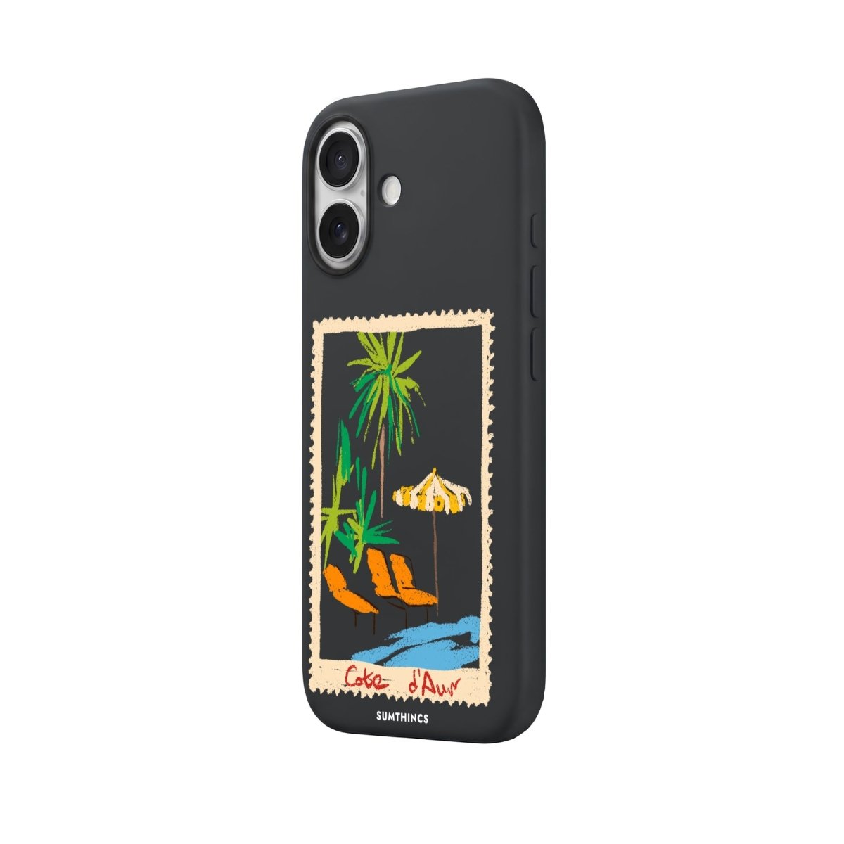 iPhone Postcard Premium Telefon Kılıfı Bordo - Sumthincs