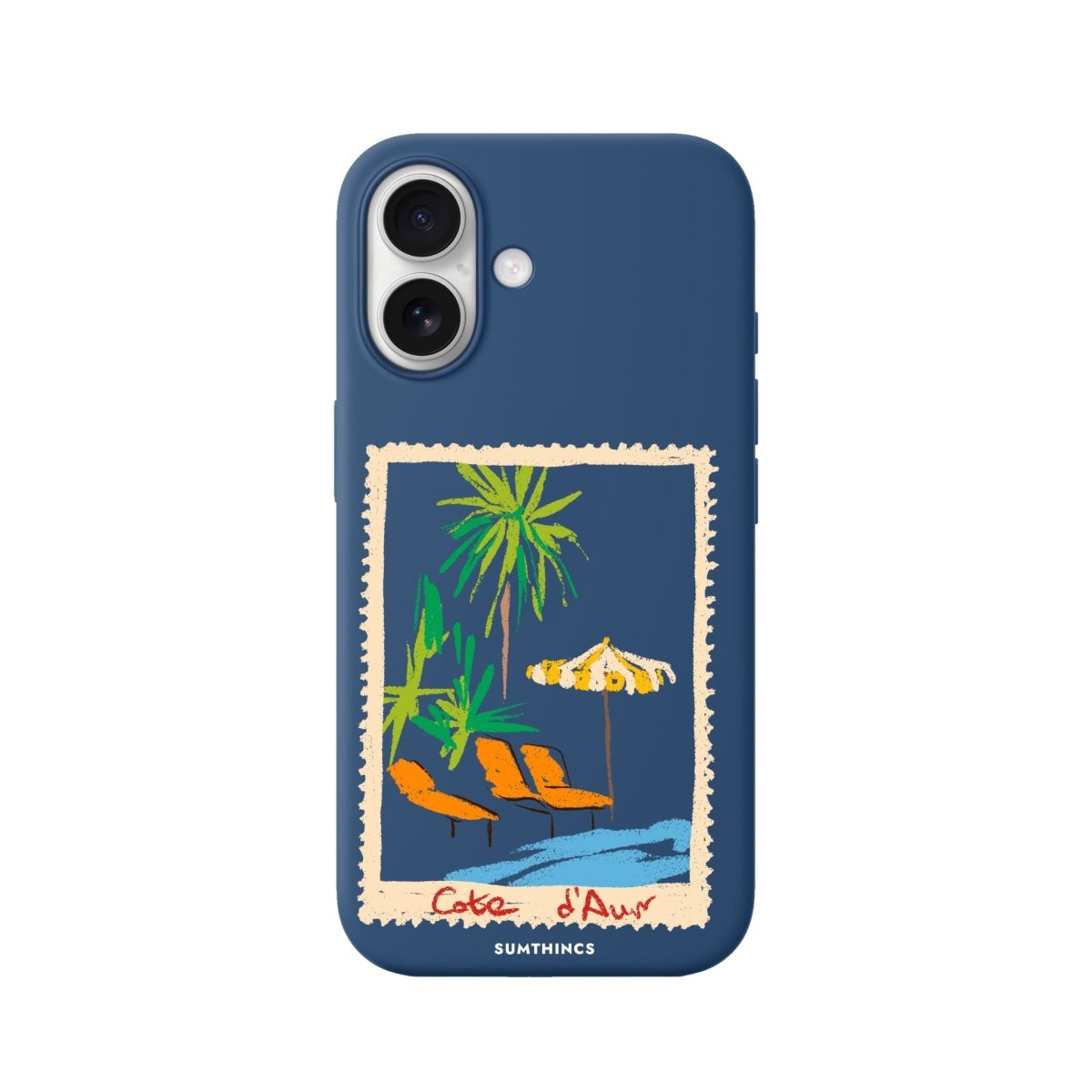 iPhone Postcard Premium Telefon Kılıfı Pasifik Mavi - Sumthincs