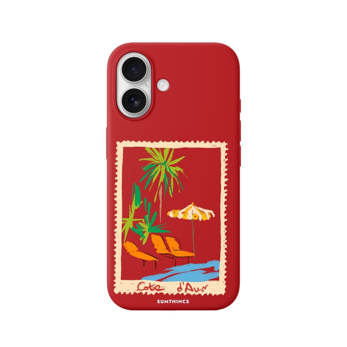 iPhone Postcard Premium Telefon Kılıfı Kırmızı - Sumthincs