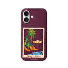 iPhone Postcard Premium Telefon Kılıfı Bordo - Sumthincs
