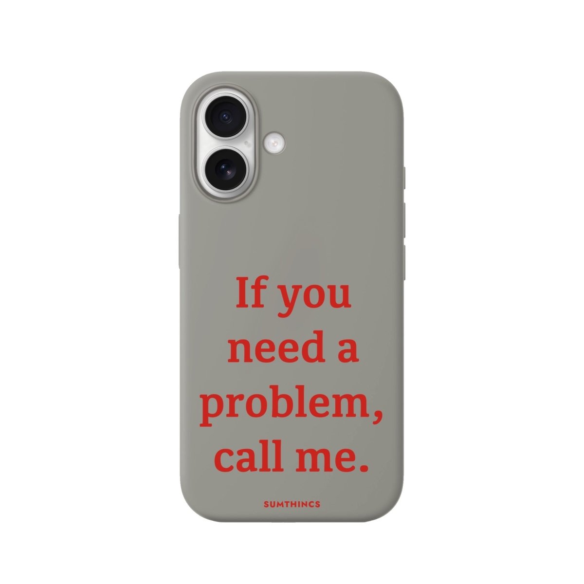 iPhone Problem Premium Telefon Kılıfı Gri - Sumthincs