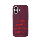 iPhone Problem Premium Telefon Kılıfı Bordo - Sumthincs