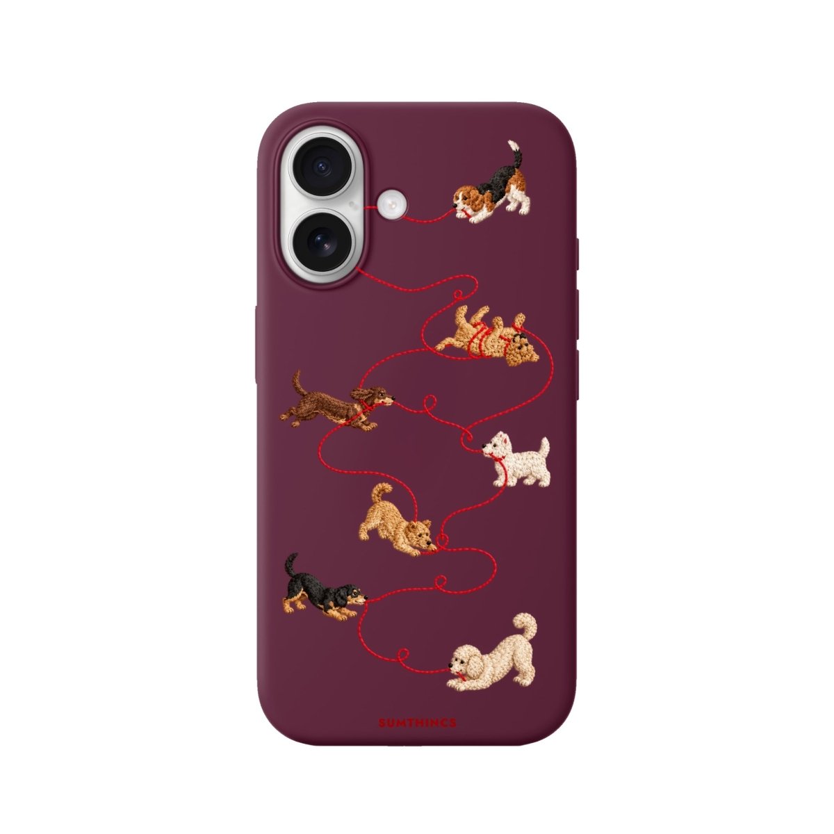 iPhone Puppy Premium Telefon Kılıfı Bordo - Sumthincs