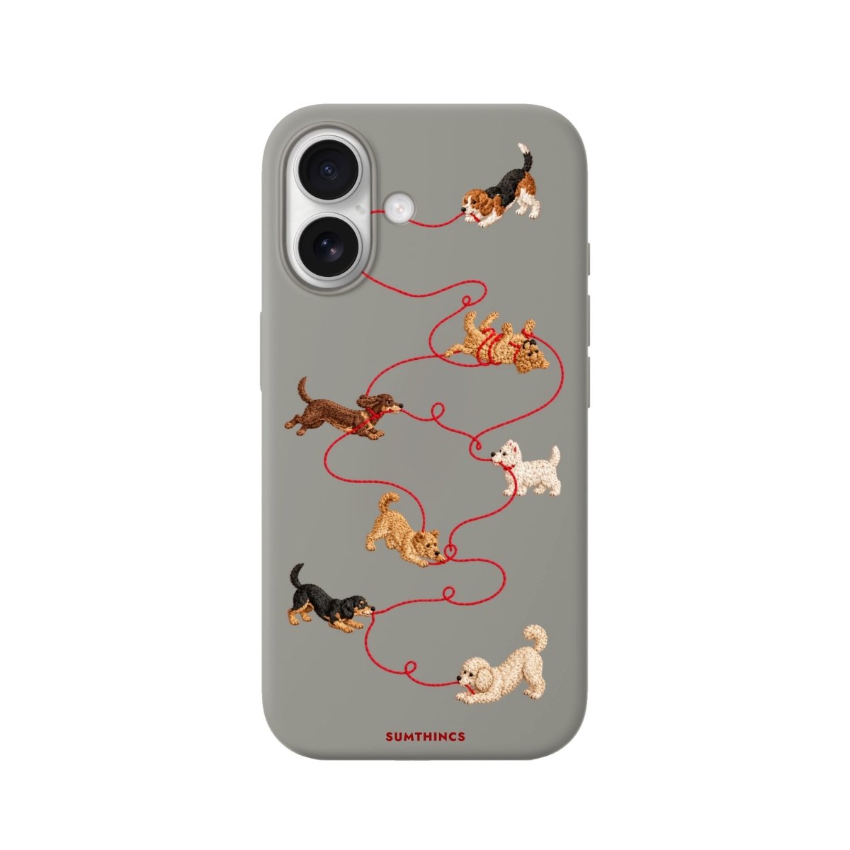 iPhone Puppy Premium Telefon Kılıfı Gri - Sumthincs