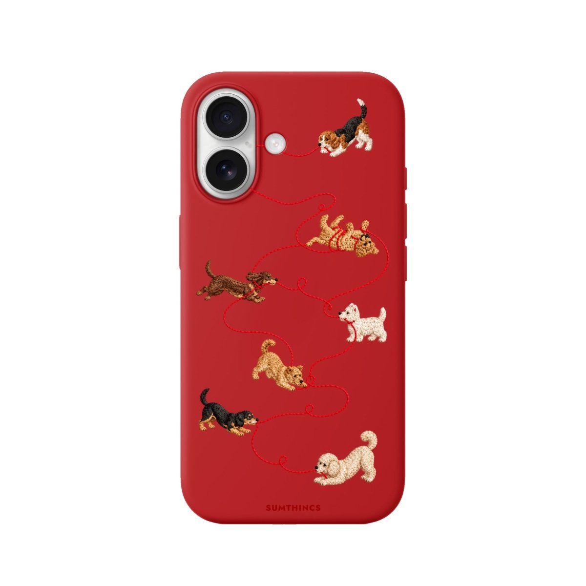 iPhone Puppy Premium Telefon Kılıfı Kırmızı - Sumthincs