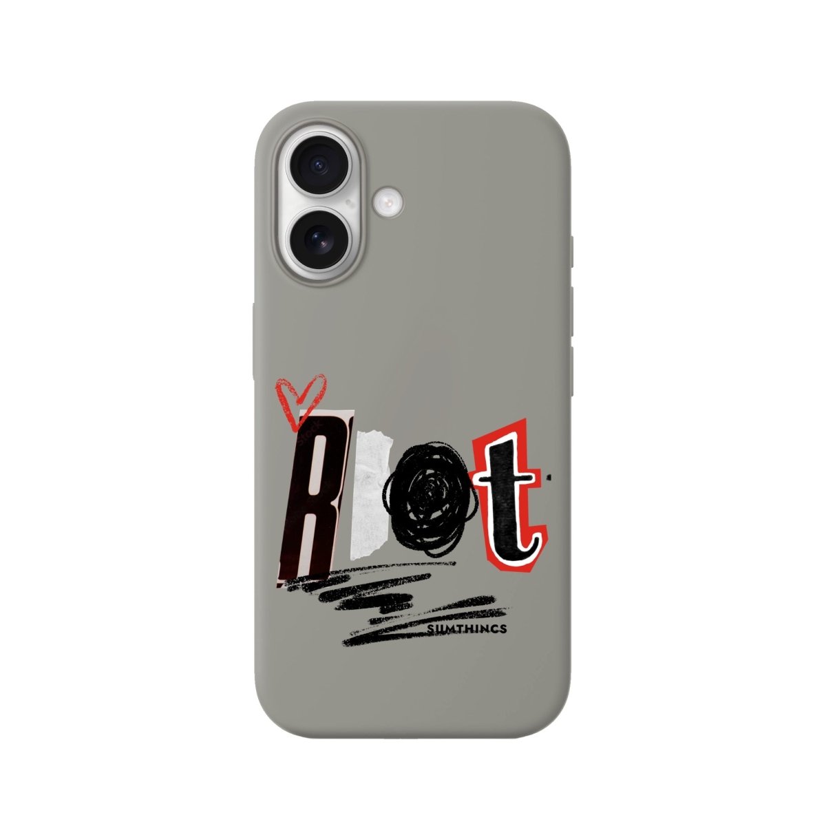 iPhone Rebel Premium Telefon Kılıfı Gri - Sumthincs