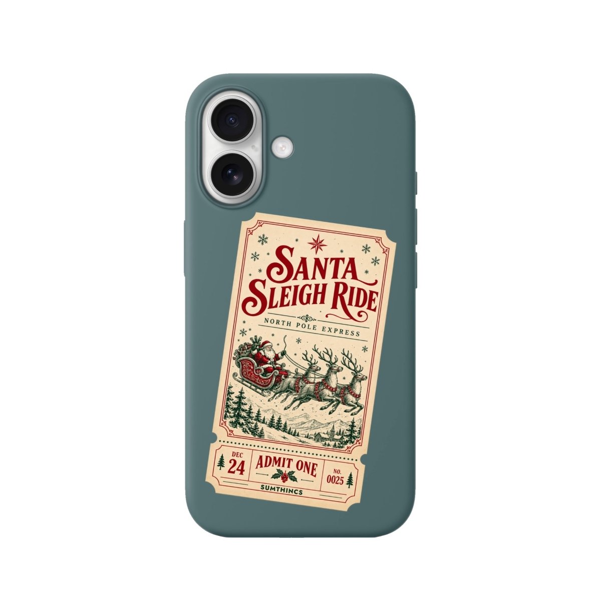 iPhone Santa Ride Premium Telefon Kılıfı Kaktüs Yeşili - Sumthincs