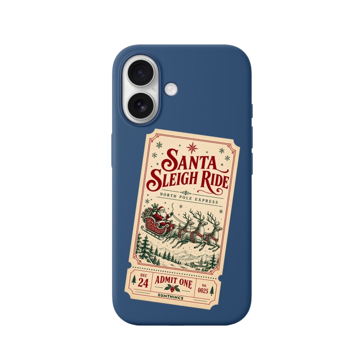 iPhone Santa Ride Premium Telefon Kılıfı Pasifik Mavi - Sumthincs