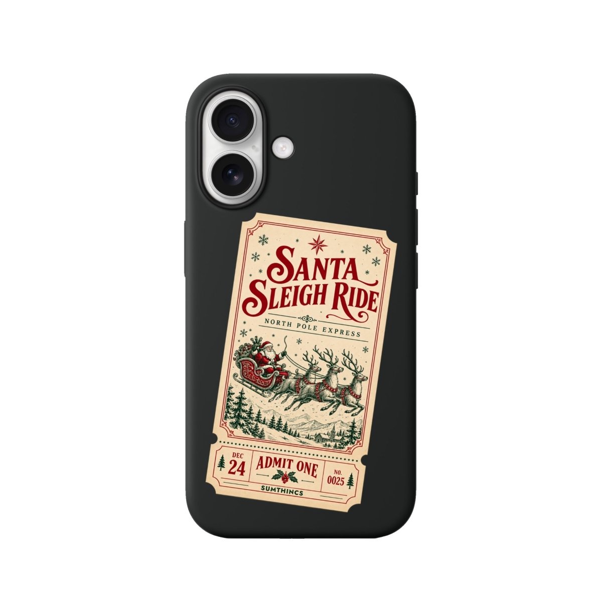 iPhone Santa Ride Premium Telefon Kılıfı Siyah - Sumthincs