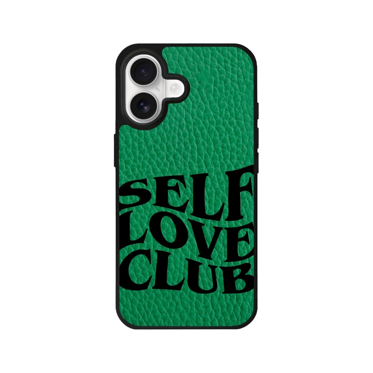 iPhone Self Love Club Leather Deri Telefon Kılıfı Yeşil - Sumthincs