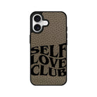 iPhone Self Love Club Leather Deri Telefon Kılıfı Haki - Sumthincs