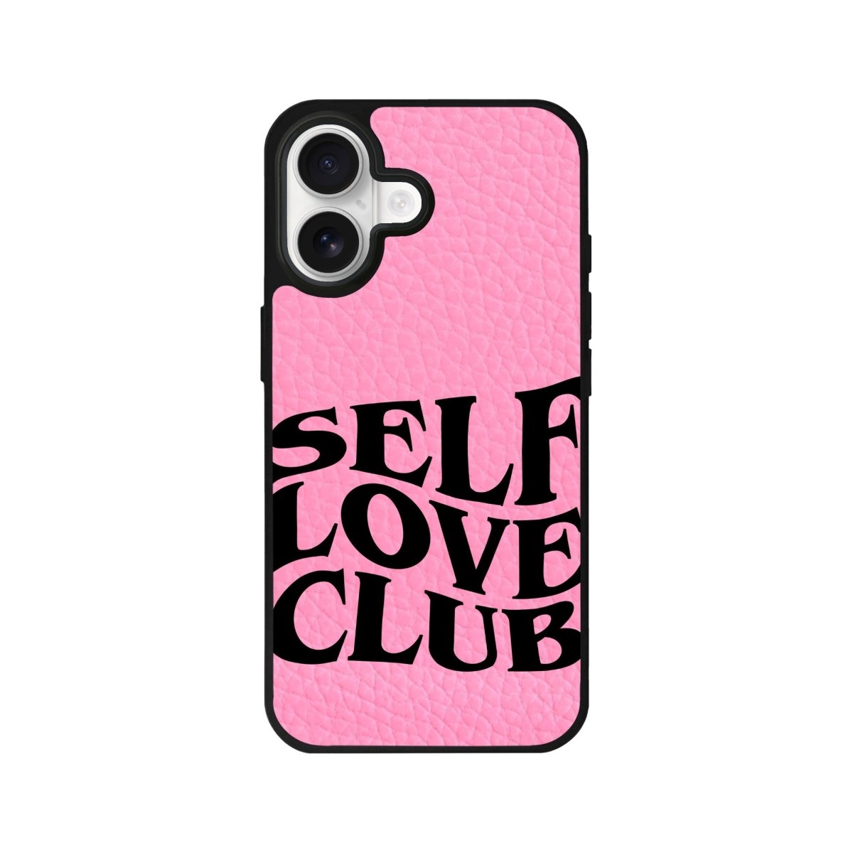 iPhone Self Love Club Leather Deri Telefon Kılıfı Pembe - Sumthincs