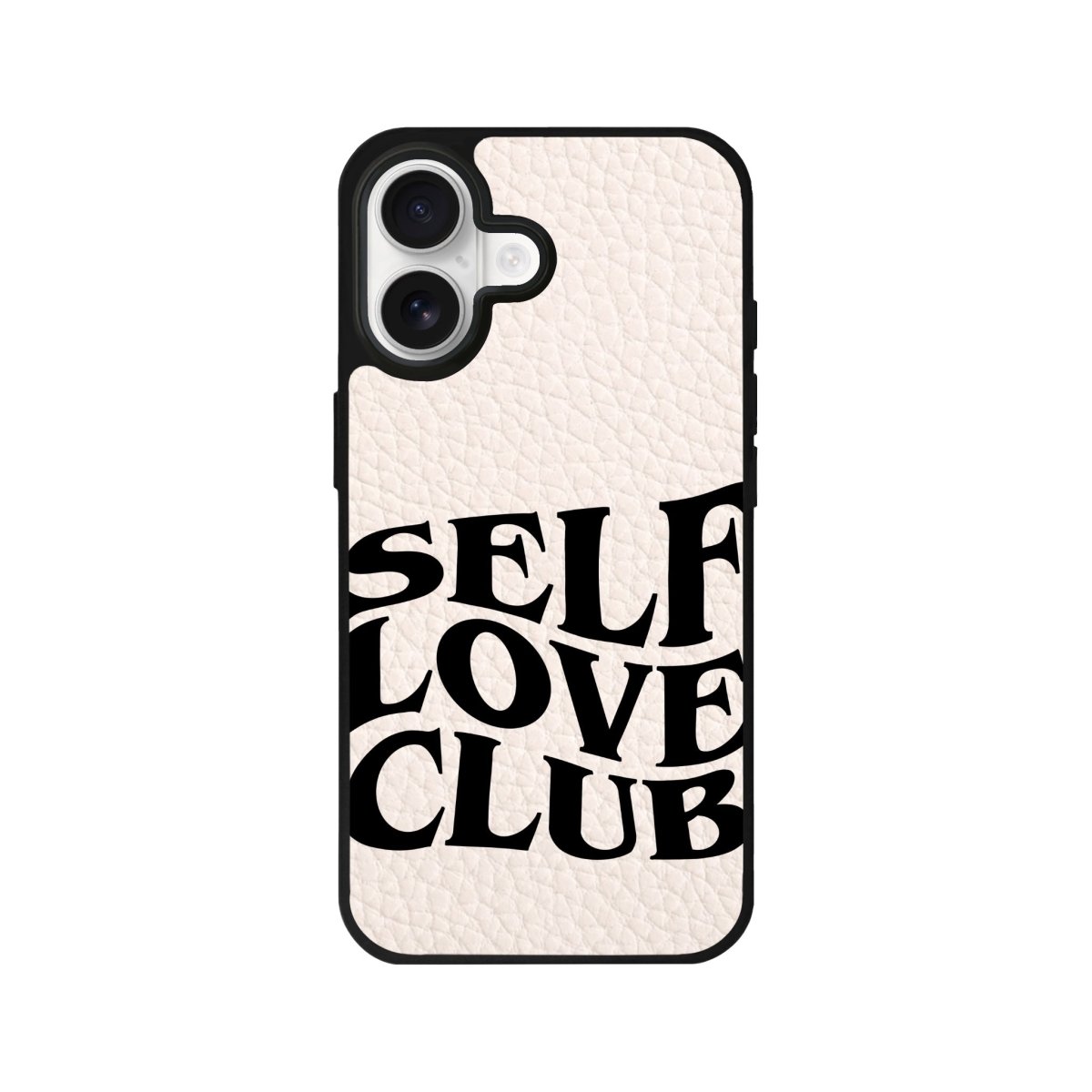 iPhone Self Love Club Leather Deri Telefon Kılıfı Bej - Sumthincs