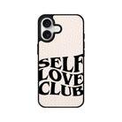 iPhone Self Love Club Leather Deri Telefon Kılıfı Bej - Sumthincs