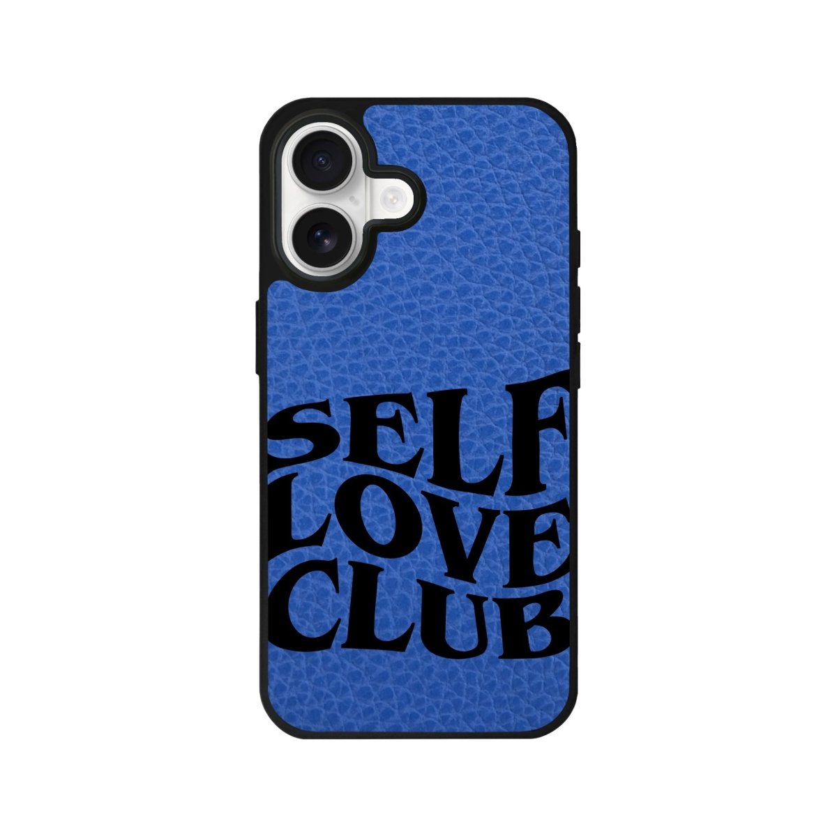 iPhone Self Love Club Leather Deri Telefon Kılıfı Mavi - Sumthincs