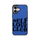 iPhone Self Love Club Leather Deri Telefon Kılıfı Mavi - Sumthincs
