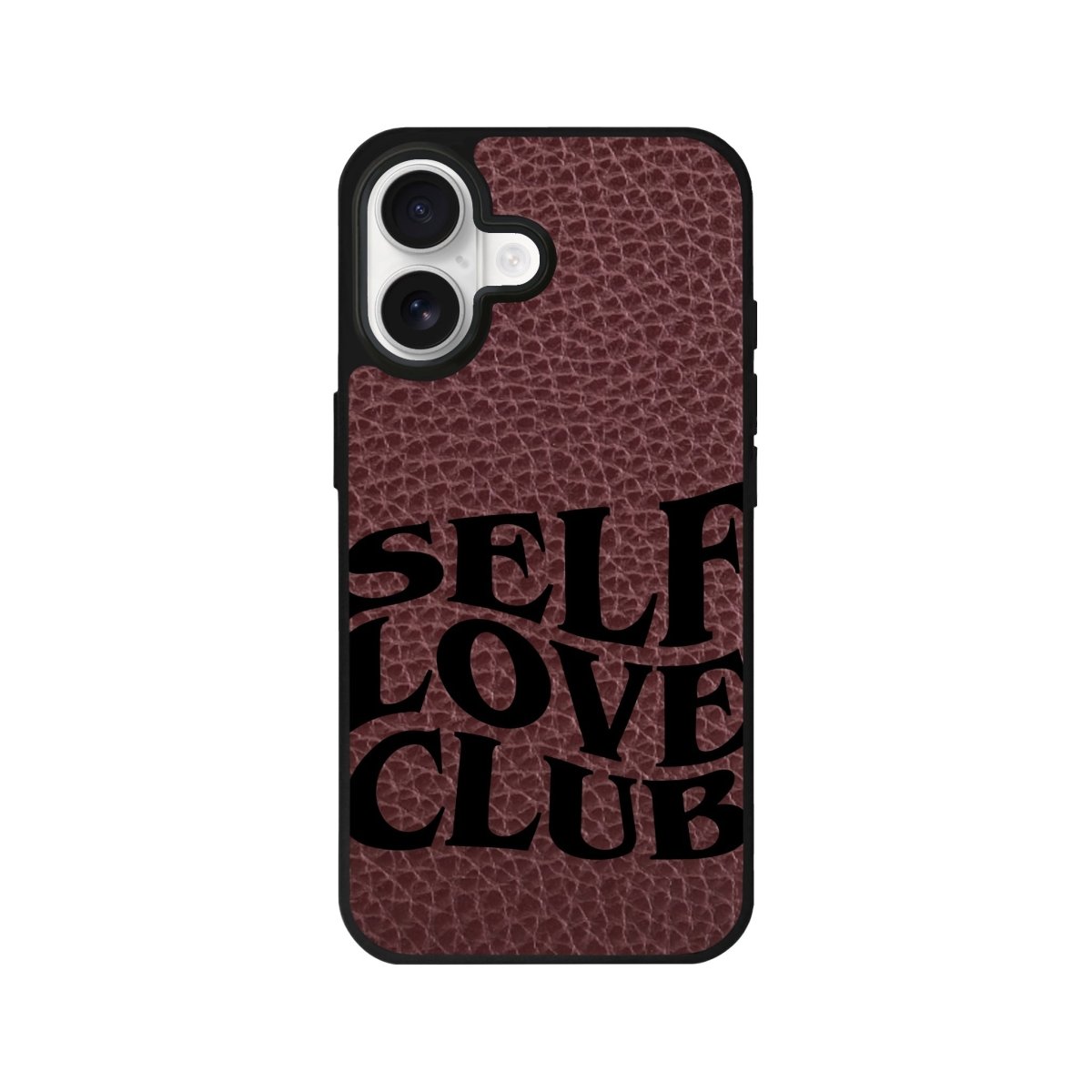 iPhone Self Love Club Leather Deri Telefon Kılıfı Bordo - Sumthincs