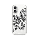 iPhone Silver Bow Clear Magsafe Telefon Kılıfı - Sumthincs