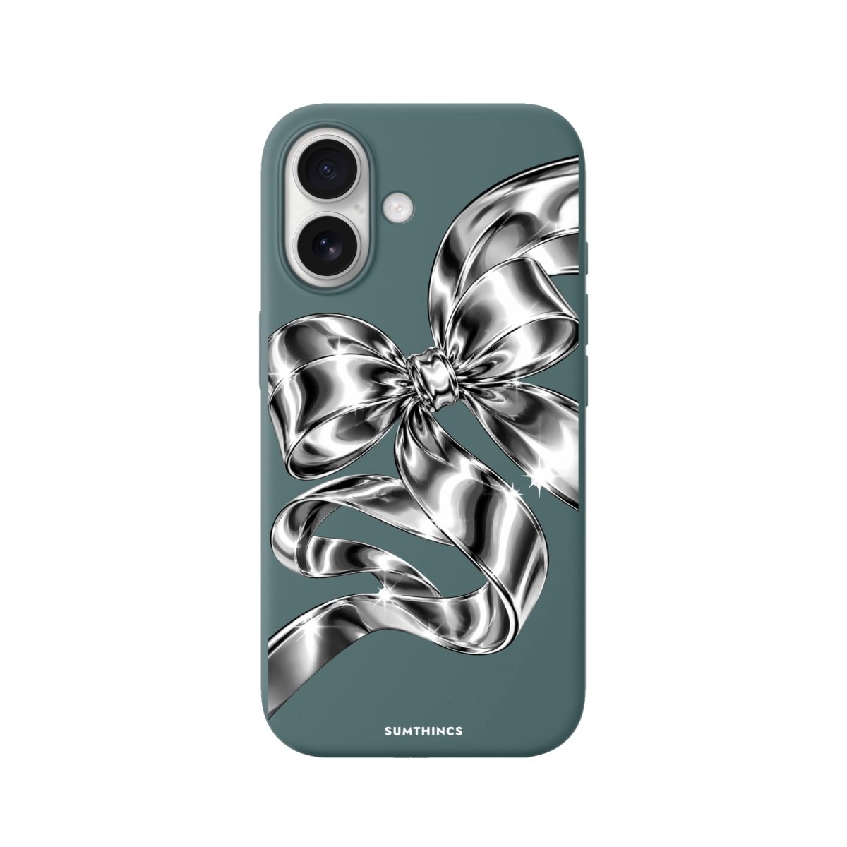 iPhone Silver Bow Premium Telefon Kılıfı Kaktüs Yeşili - Sumthincs