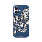 iPhone Silver Bow Premium Telefon Kılıfı Pasifik Mavi - Sumthincs
